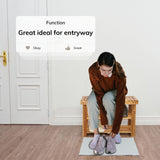 Acacia Wood Shoe Rack Bench Strong Weight Bearing Upto 200 LBS Best Ideas For Entryway Frontdoor Bathroom, Natural Color. - V.I.P Digital Presence