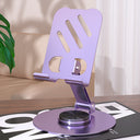 Aluminum alloy desktop phone holder with 360 degree rotation and folding, portable lazy all metal phone holder - V.I.P Digital Presence