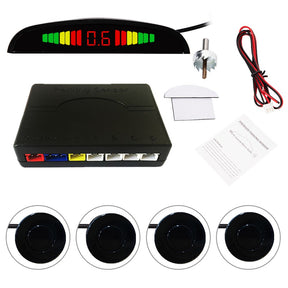 Car Auto Parktronic LED Parking Radar With 4 Parking Sensors Backup Car Parking Radar Monitor Detector System Backlight Display - V.I.P Digital Presence