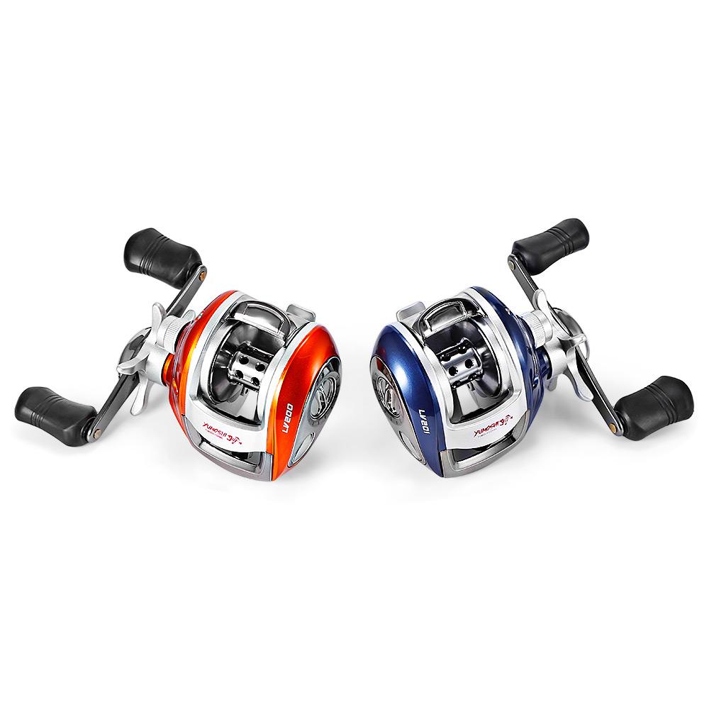 Carrete de pesca YUMOSHI para zurdos y diestros, 12+1BB, 6,3:1, freno magnético, rueda de caída de agua, bobina