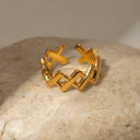 Stainless Steel Cutout Open Ring - V.I.P Digital Presence