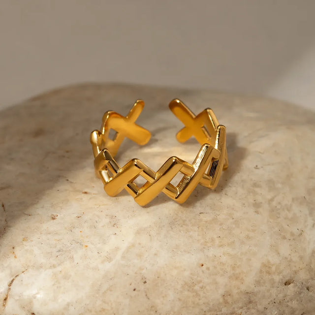 Stainless Steel Cutout Open Ring - V.I.P Digital Presence