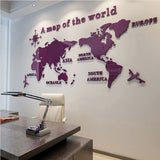 Creative Home Background Wall Stickers Acrylic 3D Wall Stickers Living Room TV Background M70- Map - V.I.P Digital Presence
