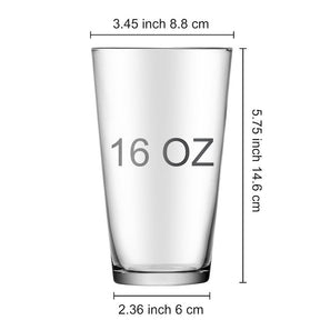 Round glass cup 16oz beer wheat cup body customized straight cup - V.I.P Digital Presence