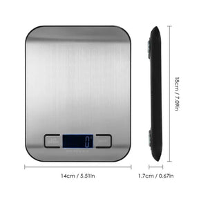 5/10KG Digital Kitchen Scale Stainless Steel Portable Kitchen Food Scale LED Display Electronic Jewelry Baking Weight Scales - V.I.P Digital Presence