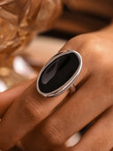 Elliptical Open Ring French Light Luxury Drip Oil Heavy Industry Casting Stainless Steel - V.I.P Digital Presence