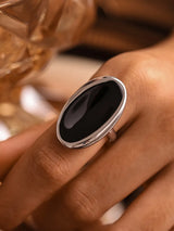Elliptical Open Ring French Light Luxury Drip Oil Heavy Industry Casting Stainless Steel - V.I.P Digital Presence