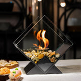 Desktop alcohol fireplace real fire fireplace portable viewing and heating fireplace diamond shaped alcohol fireplace - V.I.P Digital Presence