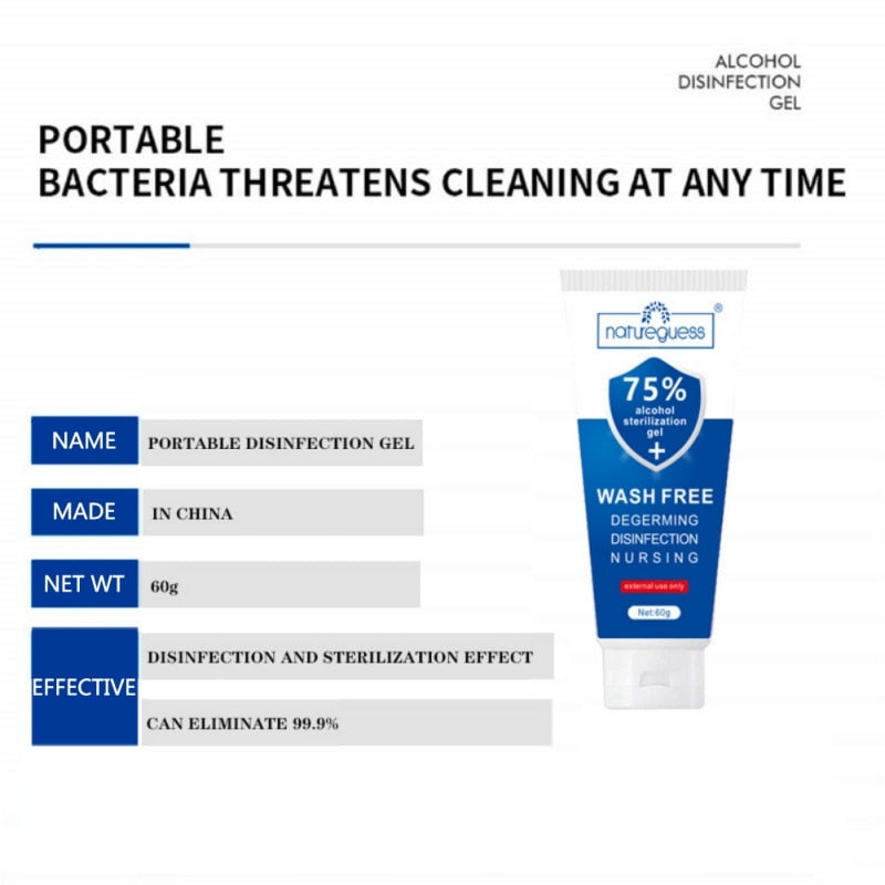 Travel Portable Hand Sanitizer Gel Anti-Bacteria Moisturizing Liquid Disposable No Clean Waterless Antibacterial Hand Gel - V.I.P Digital Presence