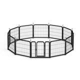 Outdoor 12 piece dog fence, 24 inch portable indoor game fence for small dog pets. Black, 22.2 inches wide x 23.6 inches high. - V.I.P Digital Presence