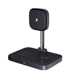 Three in one magnetic wireless charger stand with cooling fan suitable for wireless charging of iPhone earphones and watches - V.I.P Digital Presence