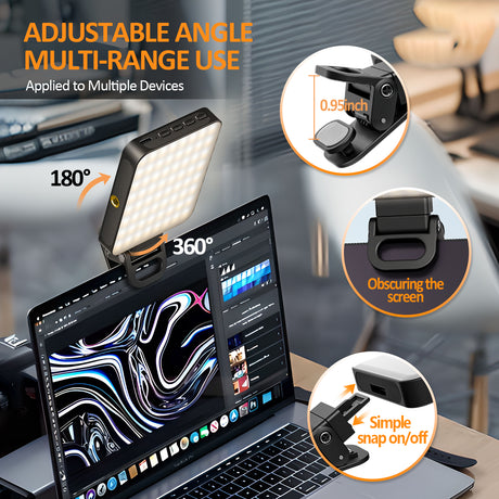 Magnetic fill light LED video conference phone fill light camera photography live broadcast photography pocket light - V.I.P Digital Presence