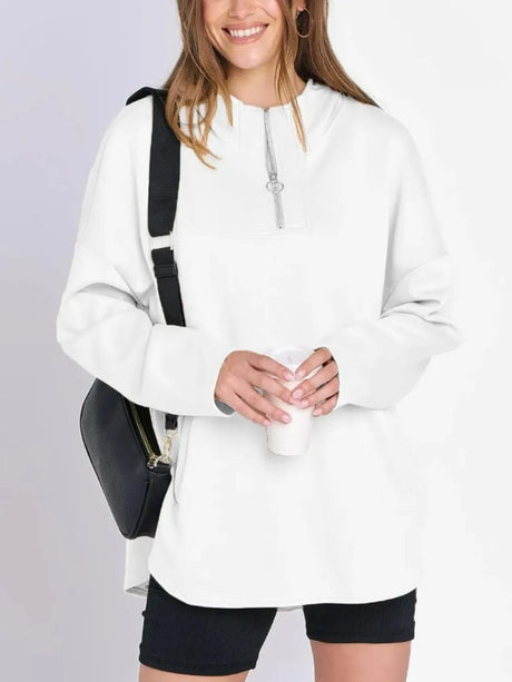 Quarter Zip Long Sleeve Hoodie - V.I.P Digital Presence