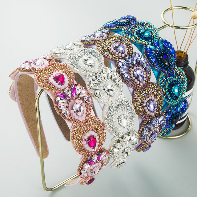 Hair Hoop Fashion Retro Baroque Crystal Head Hoop Korean High-End Hair Accessories Korean Version Of The Hair Cave - V.I.P Digital Presence
