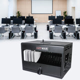 16 Bay Charging Cabinet for Laptop Chromebook Locking Charging Station-BLACK - V.I.P Digital Presence