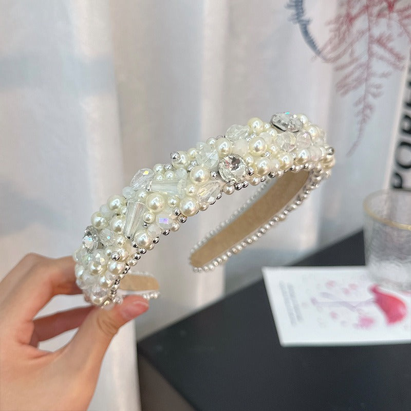Fashionable and versatile handmade beaded crystal pearl hair accessories - V.I.P Digital Presence