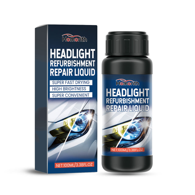 HOMONTH Headlight Refurbishment Repair Liquid, Headlight Yellow Easily Refurbished Reglow Crystal Bright Cleaning Liquid - V.I.P Digital Presence