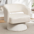 Swivel Barrel Chair, Velvet Accent Armchair 360 Degree Swivel Club Chair for Living Room Bedroom Reception Room - V.I.P Digital Presence