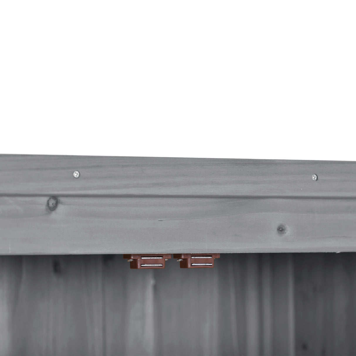 Wooden Garden Shed 3-tier Patio Storage Cabinet Outdoor Organizer Wooden Lockers with Fir Wood (Gray Wood Color -Shutter Design) - V.I.P Digital Presence