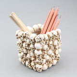 Square small skull pen holder storage desktop storage bucket home storage potted plants - V.I.P Digital Presence