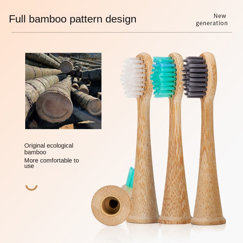 Suitable for Philips electric toothbrush natural bamboo biodegradable bamboo toothbrush head made of bamboo - V.I.P Digital Presence