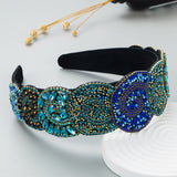 Hair Hoop Fashion Trend Color Rhinestone Head Hoop Luxury Wide Side Heavy Industry Party Hair Accessories Head Hoop - V.I.P Digital Presence