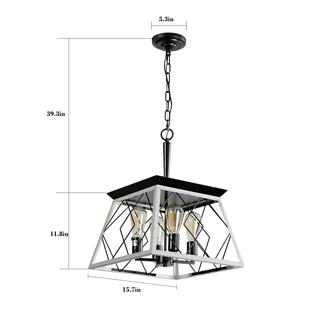 4-Light Farmhouse Chandeliers For Dining Room(No Bulbs) - V.I.P Digital Presence
