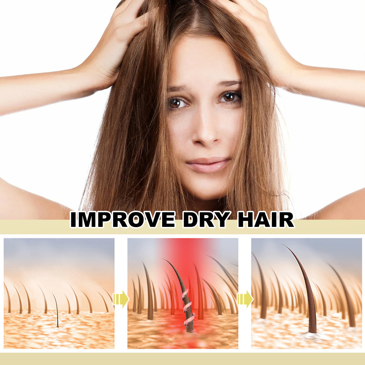 Yellow Hair Essential Oil Care Capsule Repair Scalp Dust, Moisturize And Protect Hair Soft And Shiny - V.I.P Digital Presence
