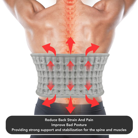 Inflatable Waist Belt To Relieve Low Back Pain Waist Protection Leather Shrink Exhaust Fixed Belt - V.I.P Digital Presence
