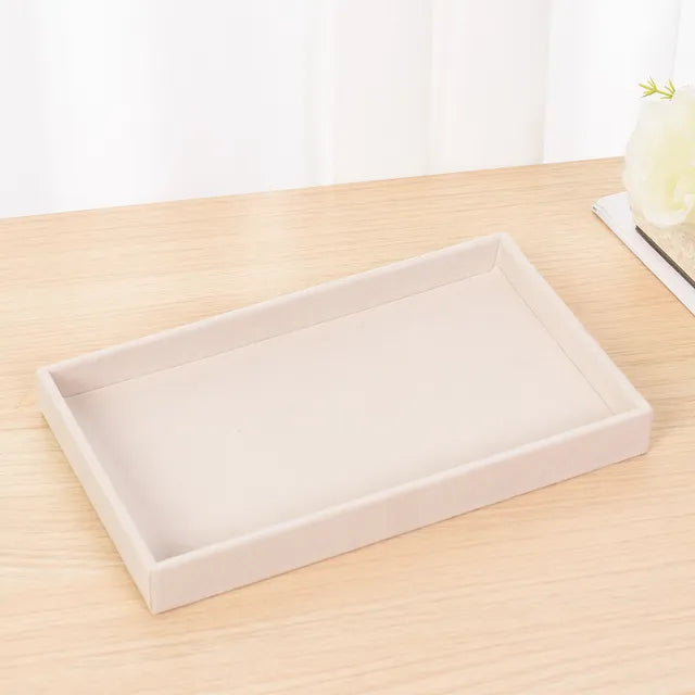 Plush jewelry storage box jewelry box rings earrings bracelets necklaces storage display shelf - V.I.P Digital Presence