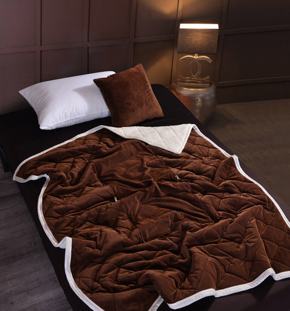 Manta de franela 2 en 1 para sofá de coche, cojín lumbar, manta de aire acondicionado, edredón de retazos plegable, ropa de cama