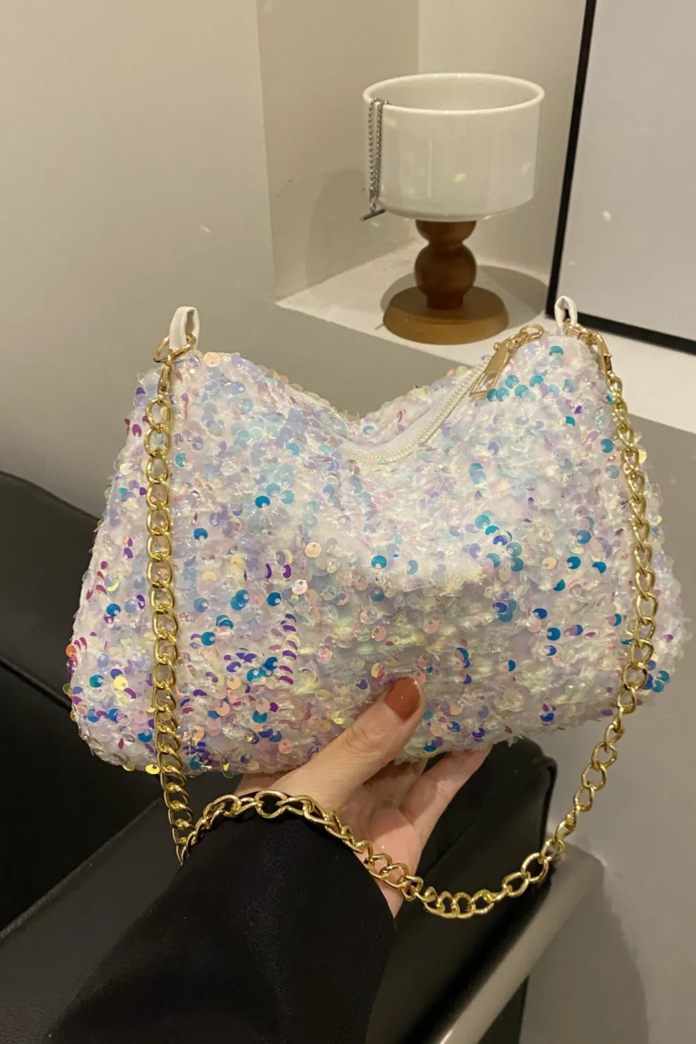 Sequin Removable Strap Shoulder Bag - V.I.P Digital Presence