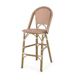 Wicker Bar Stool with Aluminum Frame (Set of 2) - V.I.P Digital Presence