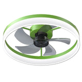 Ceiling Fans with Lights Dimmable LED Embedded installation of thin modern ceiling fans(Green) - V.I.P Digital Presence