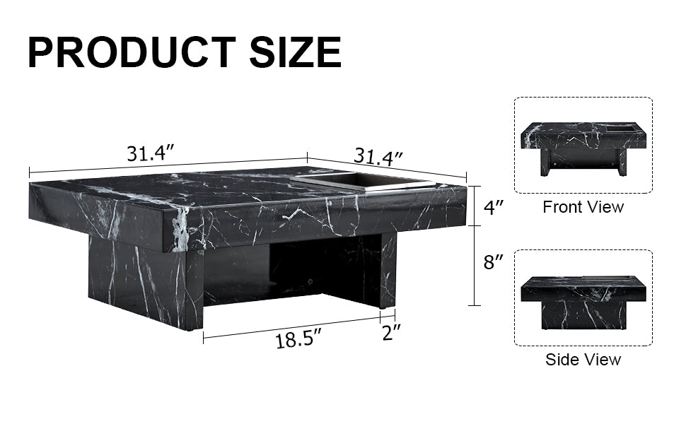 A modern and practical coffee table made of MDF material with black patterns - V.I.P Digital Presence