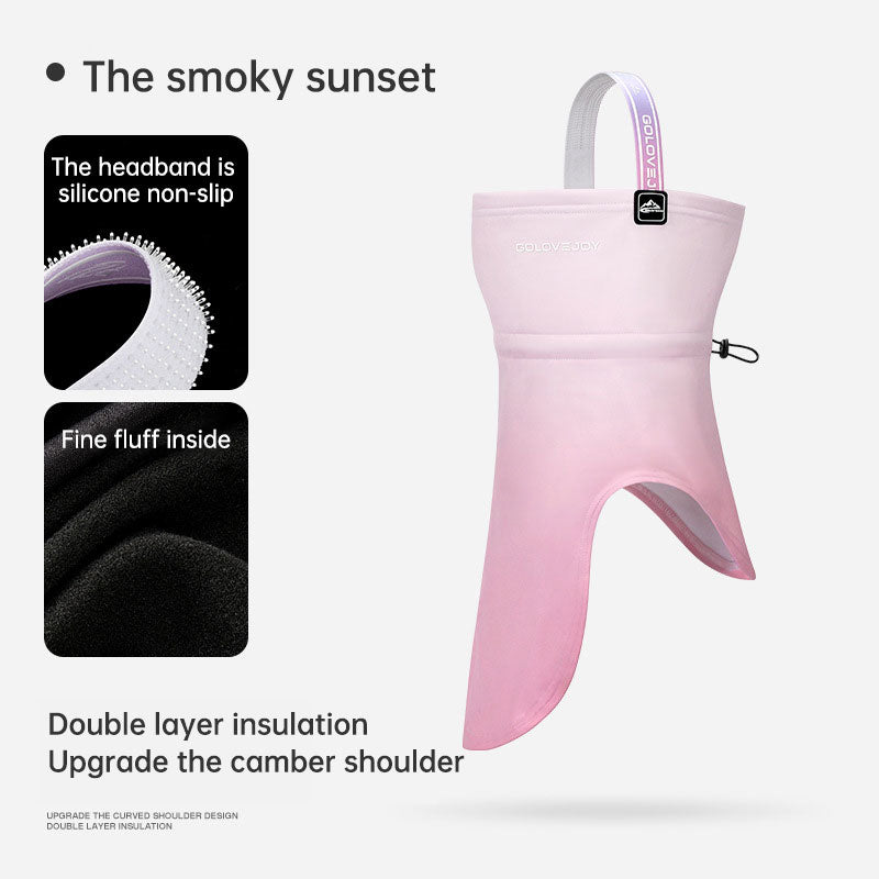 Winter skiing face mask men and women outdoor riding hanging ear mask headscarf windproof cold plus cashmere warm neck guard - V.I.P Digital Presence