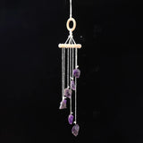 Natural crystal raw stone wind chime paper box set handmade DIY weaving home decoration car interior pendant - V.I.P Digital Presence