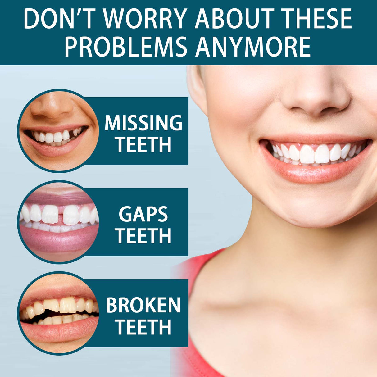 Adjustable Buckle Dentures, Modified Teeth Interdental Set Orthodontic Dentures Set - V.I.P Digital Presence