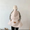 Manta de invierno para cochecito, manta cálida de forro polar para bebé, accesorio para envolver a recién nacidos, capa acolchada resistente al viento, funda de edredón con correa