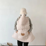 Manta de invierno para cochecito, manta cálida de forro polar para bebé, accesorio para envolver a recién nacidos, capa acolchada resistente al viento, funda de edredón con correa