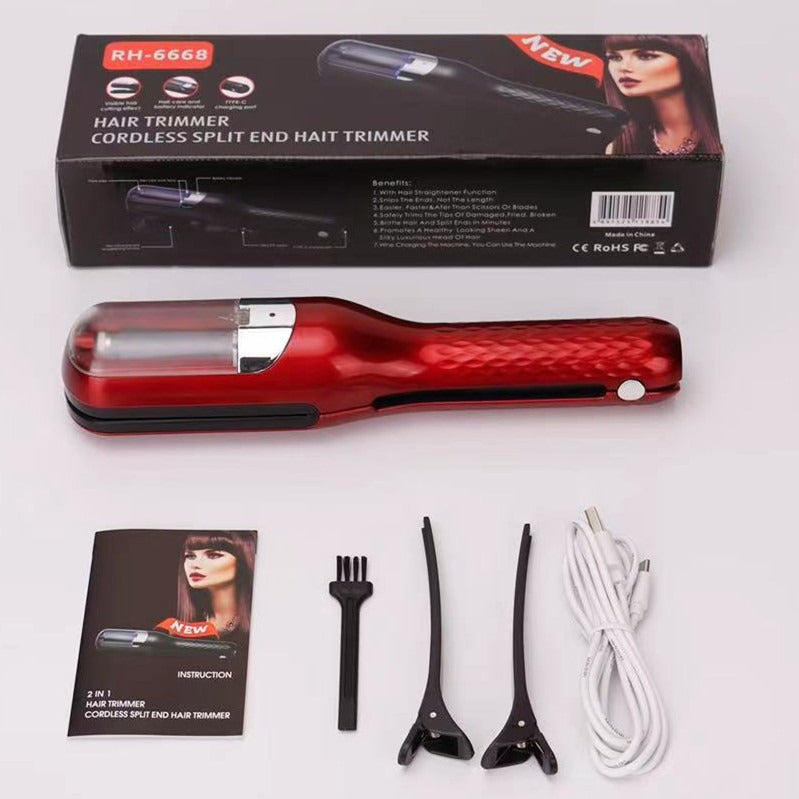 Fully automatic hair clipper, hair splitting and trimming device, multifunctional electric women's 2-in-1 trimming and cutting d - V.I.P Digital Presence