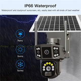 Outdoor panoramic pan tilt solar camera without power or network remote three screen night vision orchard monitoring camera - V.I.P Digital Presence