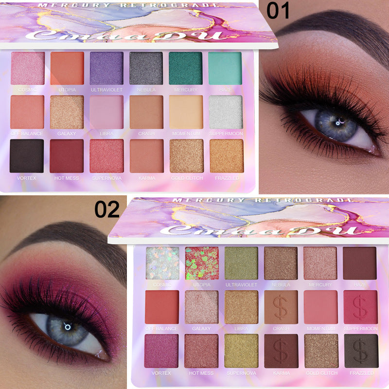 CmaaDu 18 Colors Eyeshadow Palette Matte and Metallic Glitter Eyeshadow Palette - V.I.P Digital Presence