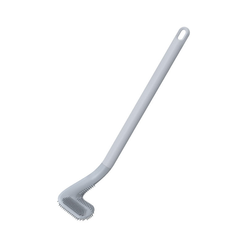 Silicone Toilet Brush Non-slip Long Handle Toilet Cleaning Brush Toilet Cleaning Brush Bendable Silicone TPR Brush Head Bathroom - V.I.P Digital Presence