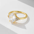 S925 Sliver Moissanite Rings for Women D VVS1 Pear Shape Diamond Engagement Wedding Fine Jewelry Gift - V.I.P Digital Presence