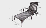 Aluminium Cast lounge chair 1pcs brown - V.I.P Digital Presence