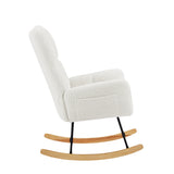 off white teddy fabric rocking chair - V.I.P Digital Presence