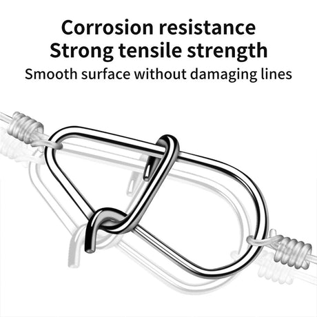 100PCS Stainless Steel Fishing Swivels – Corrosion-resistant for lures/hooks, saltwater/freshwater. - V.I.P Digital Presence