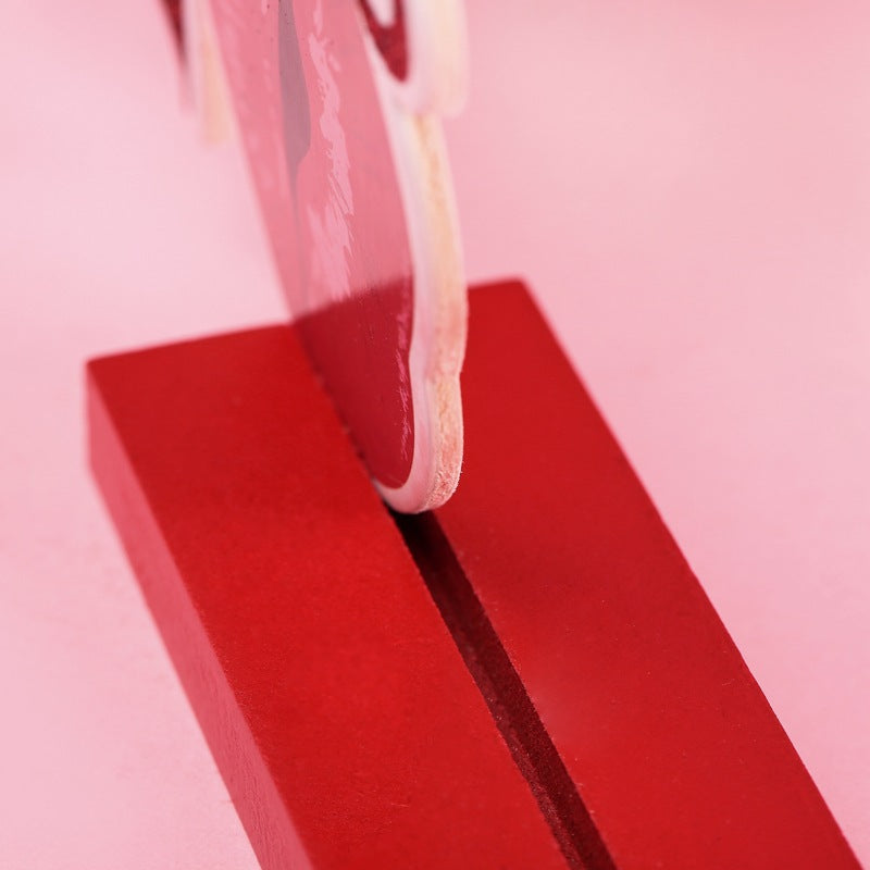 Valentine's Day Love Valentine's Day desktop wooden crafts DIY cute ornaments - V.I.P Digital Presence