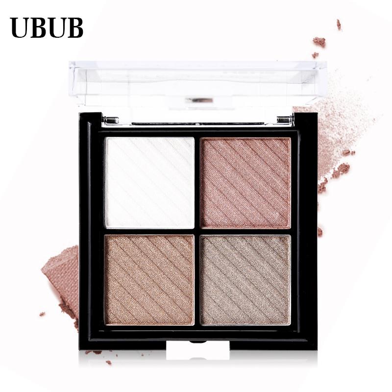 UBUB 4 Colors Eyeshadow Shimmer Natural Eyeshadow  Matte Nude Metallic Earth Color Eye Shadow Beauty Makeup Palette - V.I.P Digital Presence